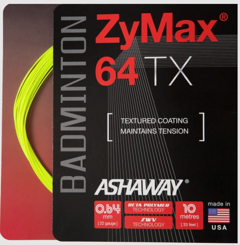 Ashaway Zymax 64 TX Badminton String - Black Knight